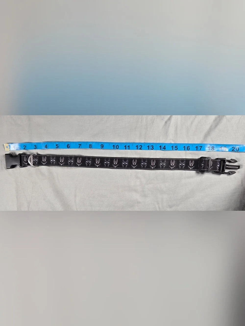 Marvel Black Panther Adjustable Dog Collar, Black/Gray, Size Small To Med Disney